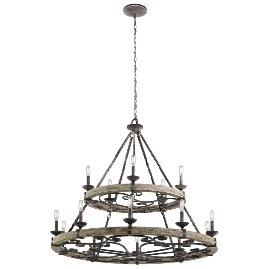 Kichler Taulbee 15 Light 44" Wide 2 Tier Ring Chandelier - Image 2
