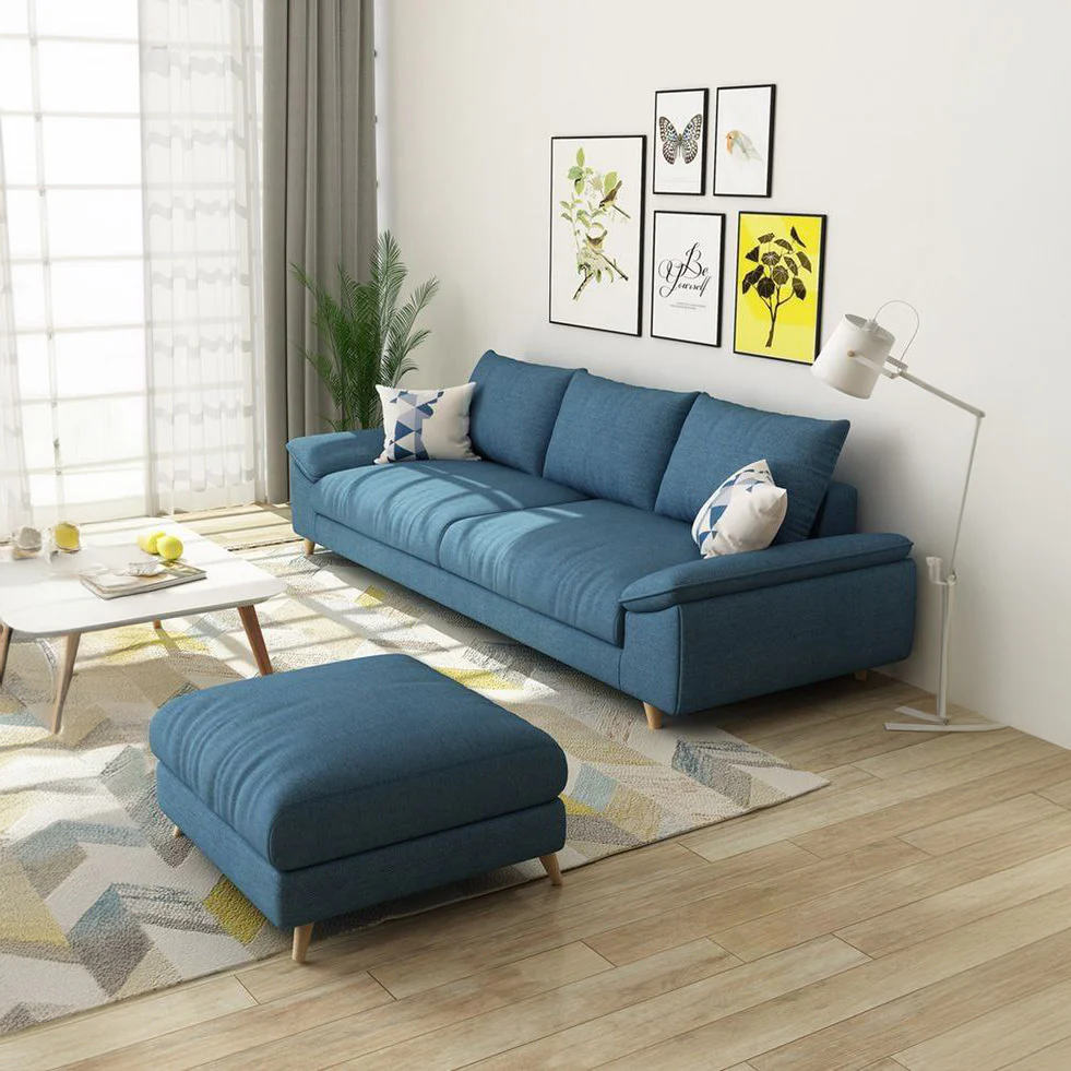 كنبة مع بوف خشب زان 250×70سم - MK224 - Image 1