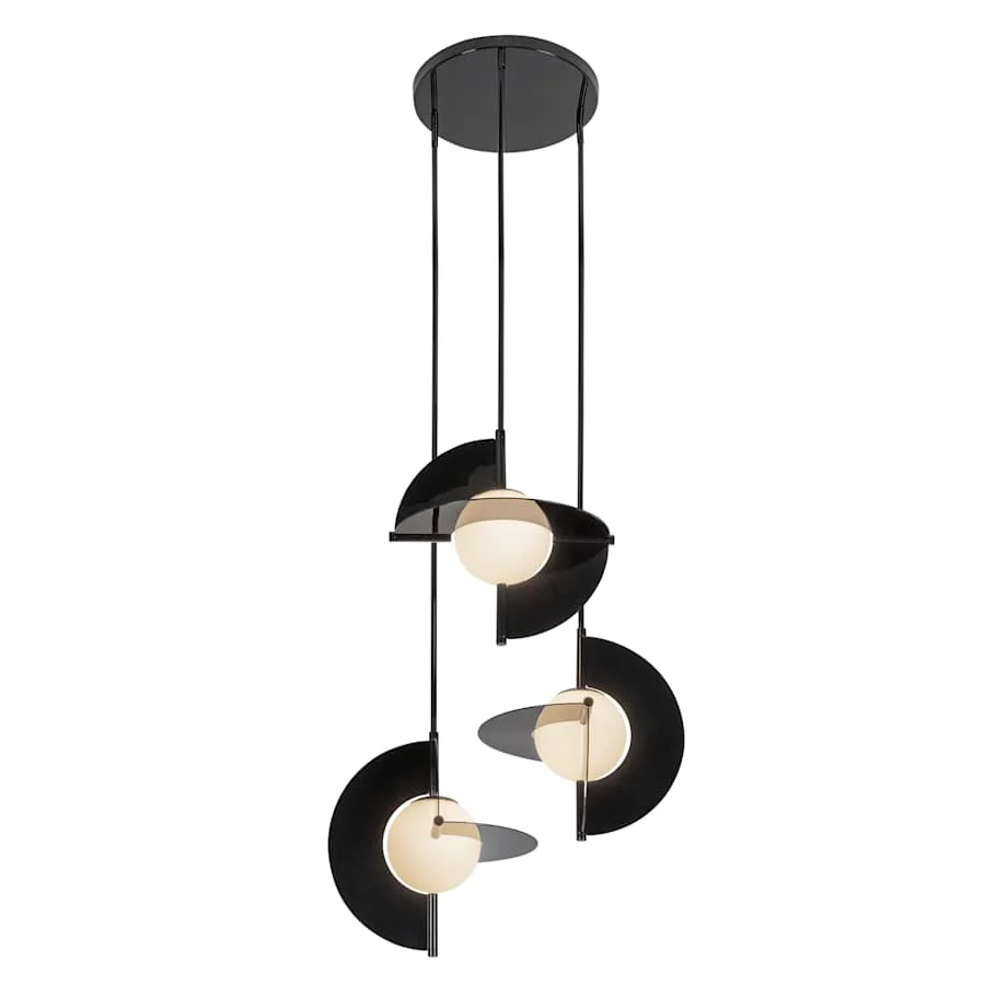 Kuzco Lighting Scorpio 27" Wide LED Abstract Multi Light Pendant with Opal Glass Shades - Image 2