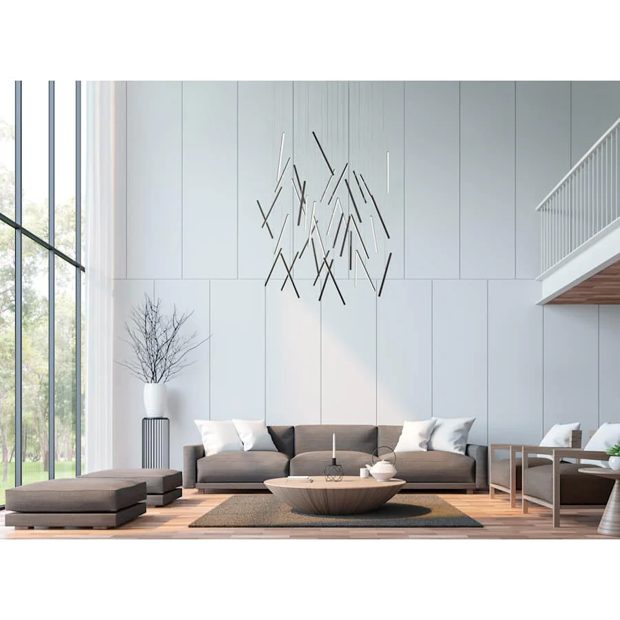Kuzco Lighting Chute 50" Wide 3000K LED Abstract Multi Light Pendant - Image 2