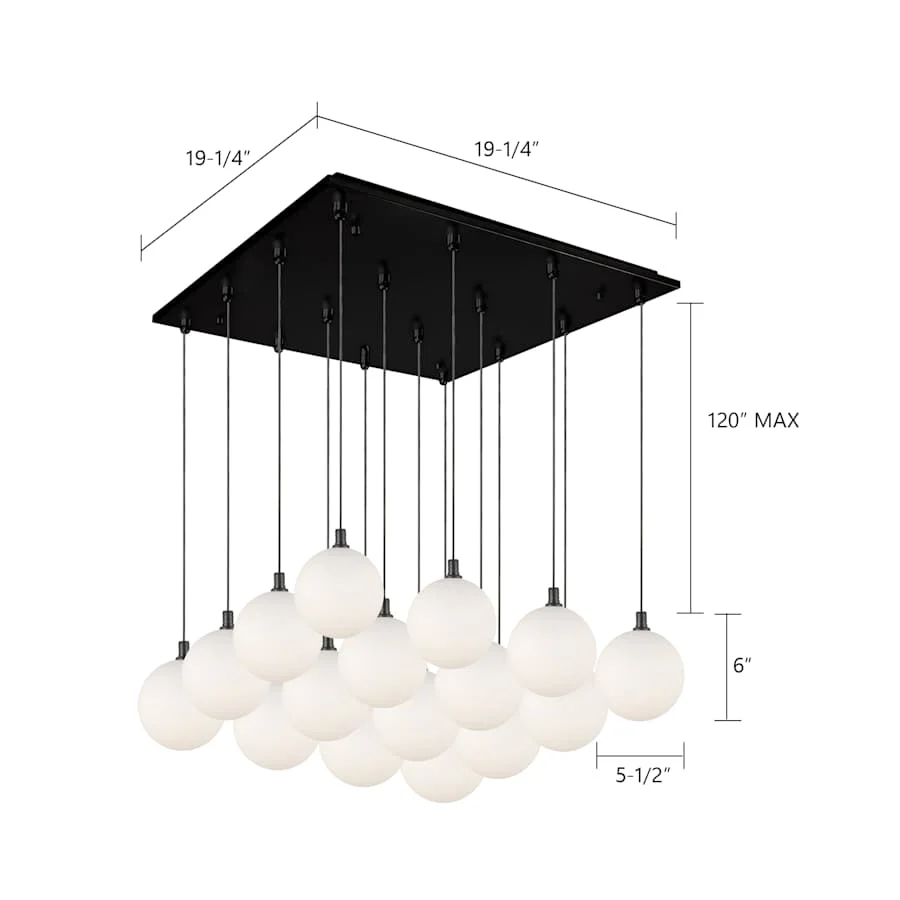 Kuzco Lighting Bolla 21" Wide Globe Chandelier - Image 2