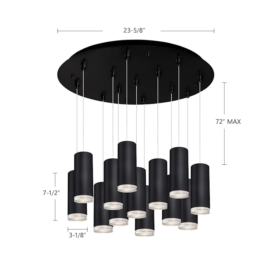Kuzco Lighting Cameo 24" Wide Lantern Chandelier - Image 2