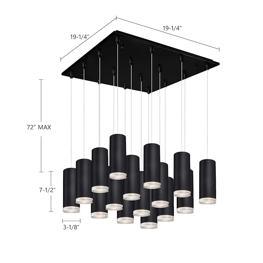 Kuzco Lighting Cameo 20" Wide Lantern Chandelier - Image 2