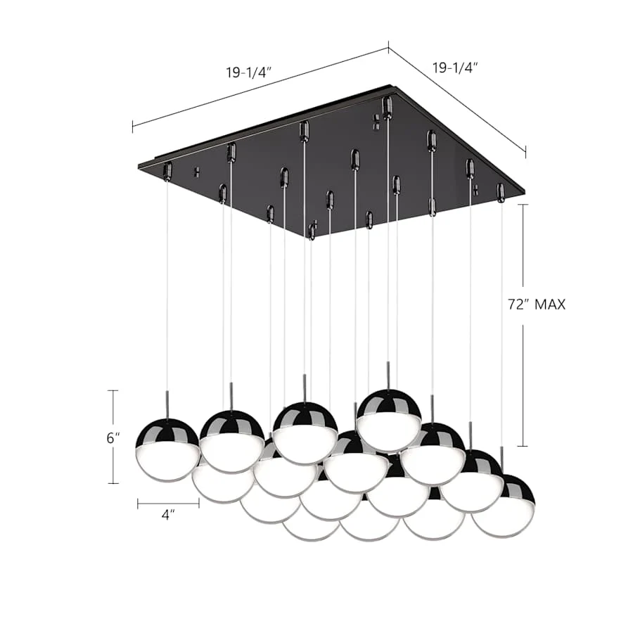 Kuzco Lighting Pluto 20" Wide Globe Chandelier - Image 2