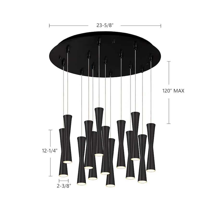 Kuzco Lighting Robson 24" Wide Lantern Chandelier - Image 2