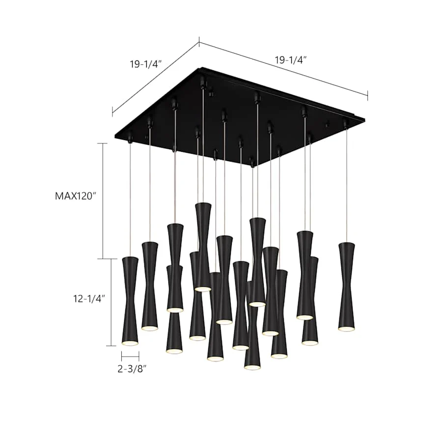Kuzco Lighting Robson 20" Wide Lantern Chandelier - Image 2