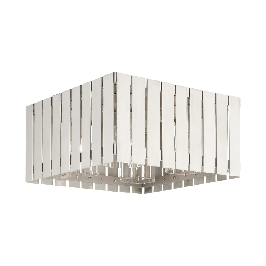 Livex Lighting Greenwich 4 Light 13" Wide Flush Mount Outdoor Ceiling Fixture - Image 1