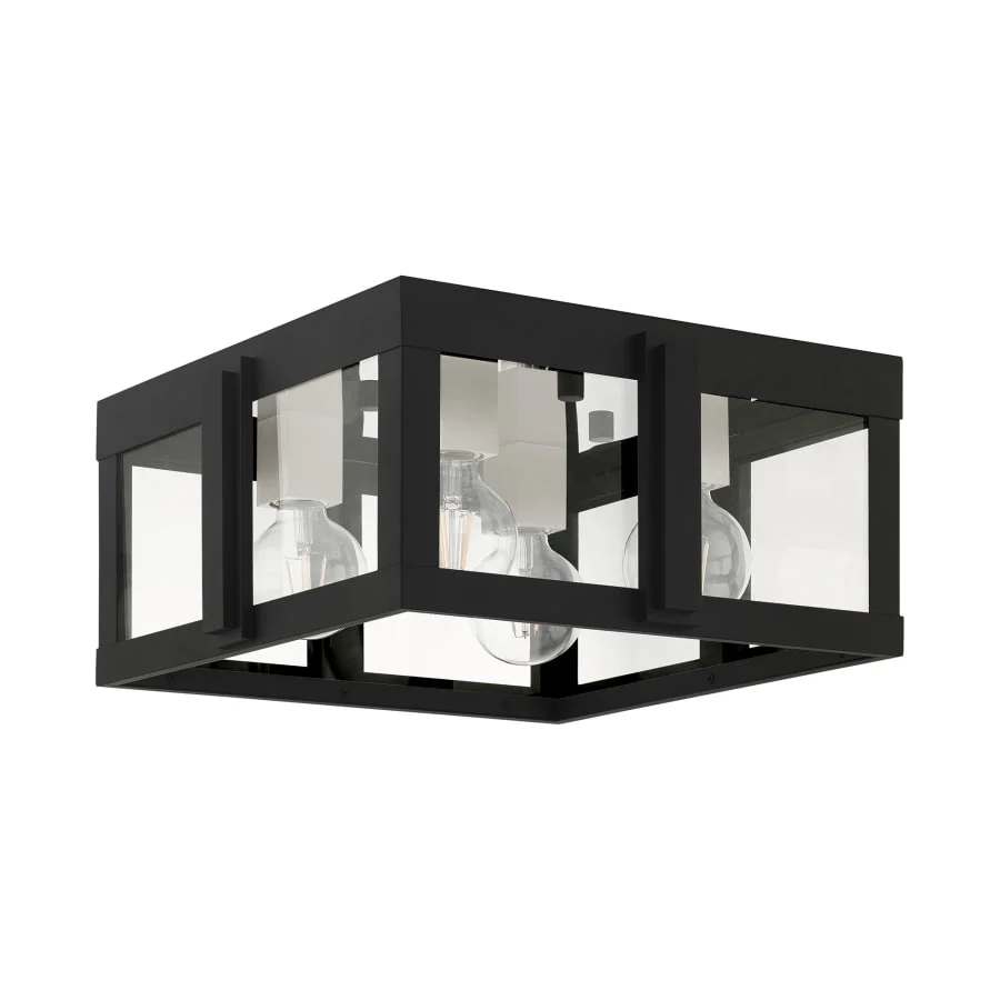 Livex Lighting Lexington 4 Light 16" Wide Outdoor Flush Mount Square Ceiling Fixture - Image 2