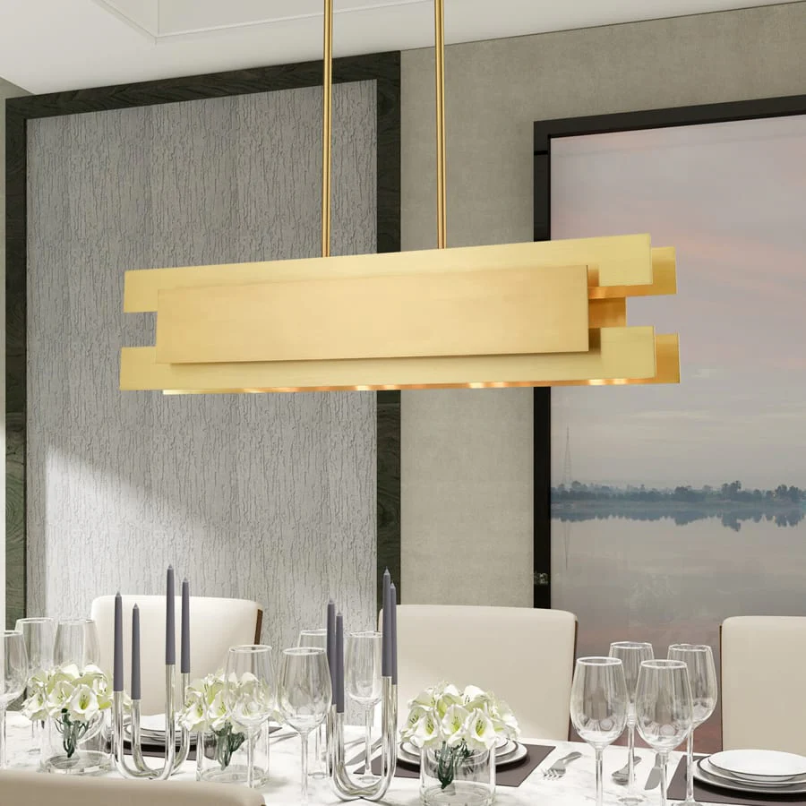 Livex Lighting Varick 4 Light 36" Wide Linear Chandelier - Image 3