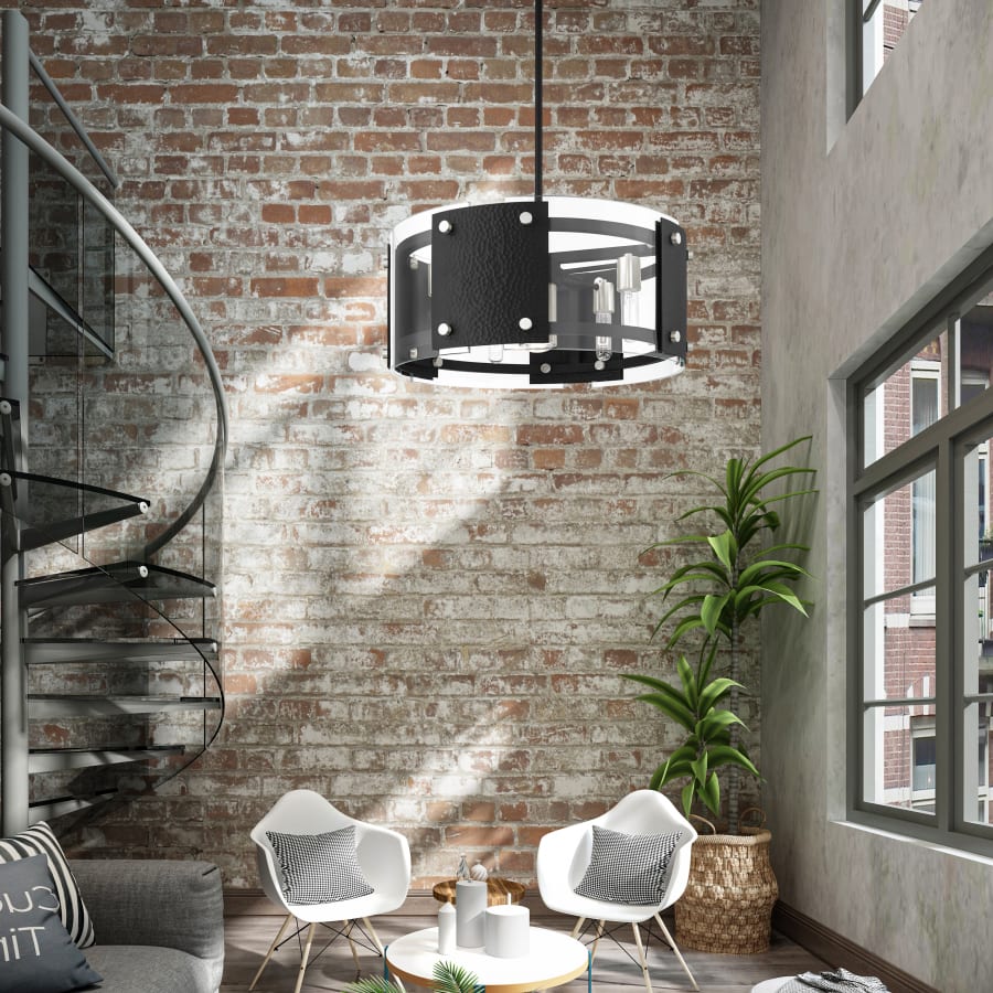 Livex Lighting Barcelona 7 Light 8" Wide Drum Chandelier - Image 3