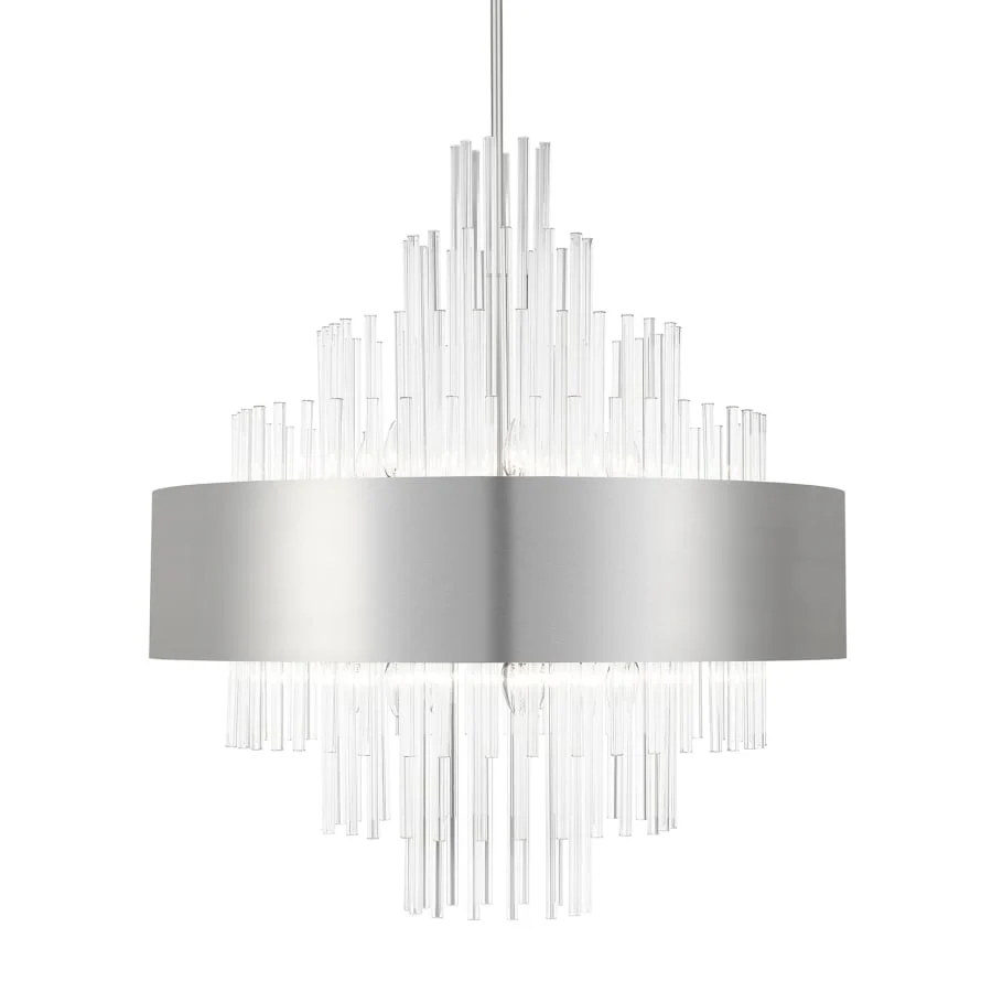 Livex Lighting Orenburg 14 Light 35" Wide Crystal Waterfall Chandelier - Image 1