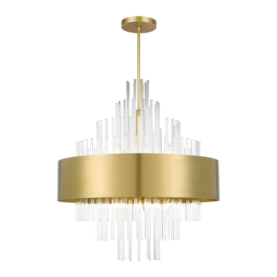 Livex Lighting Orenburg 14 Light 35" Wide Crystal Waterfall Chandelier - Image 3