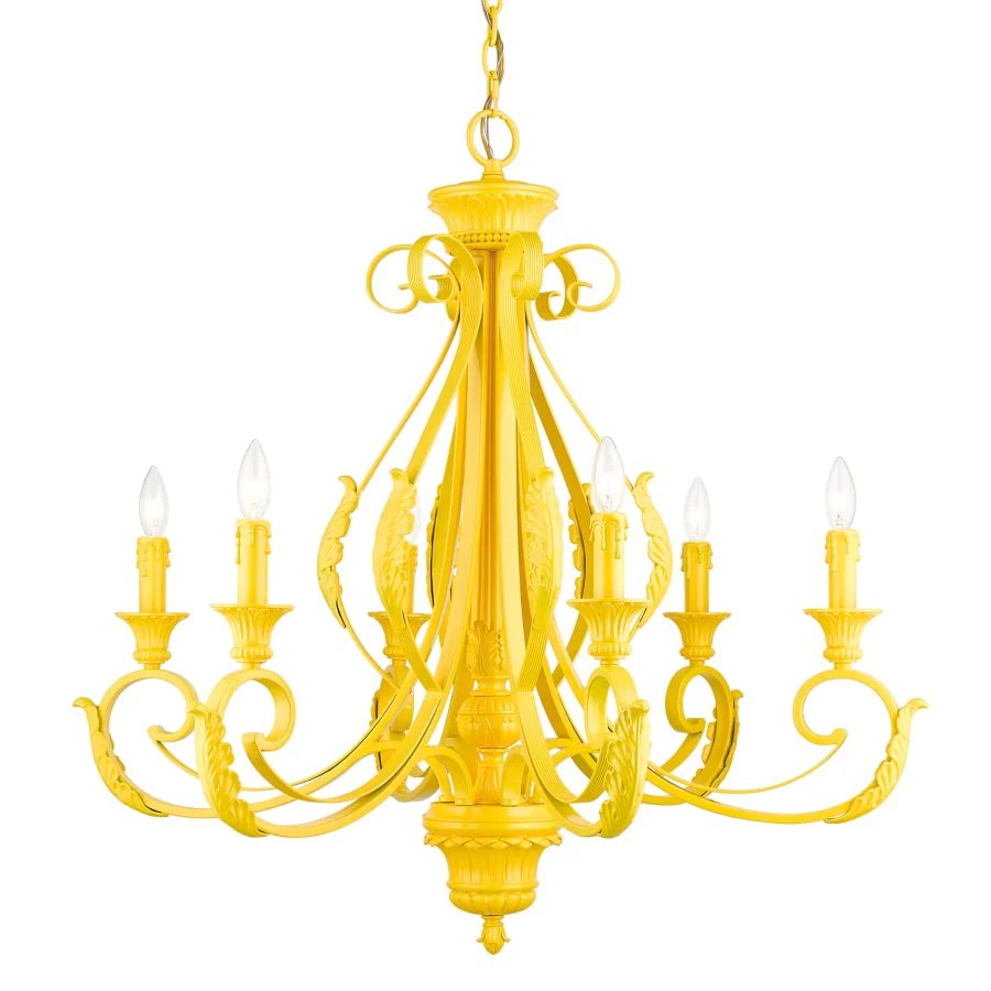 Livex Lighting Valencia 6 Light 35" Wide Taper Candle Style Chandelier - Image 1
