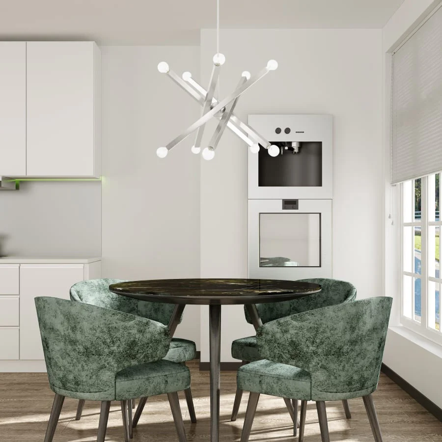 Livex Lighting Solna 10 Light 34" Wide Abstract Sputnik Chandelier - Image 2