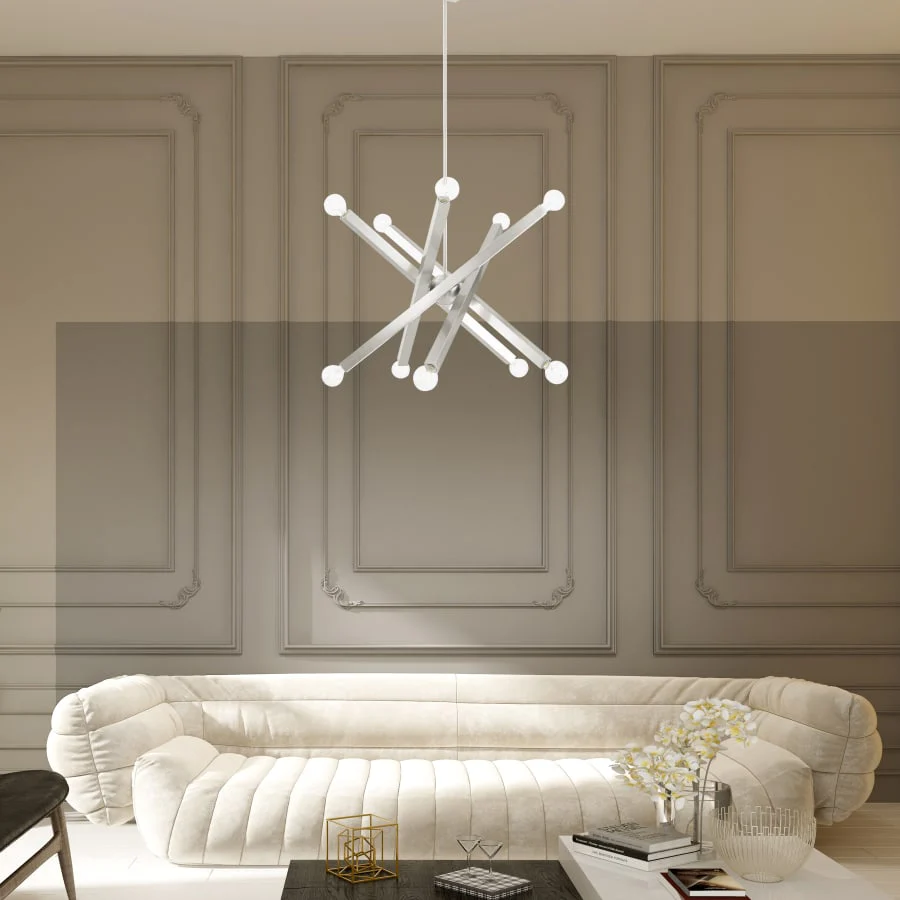 Livex Lighting Solna 10 Light 34" Wide Abstract Sputnik Chandelier - Image 3