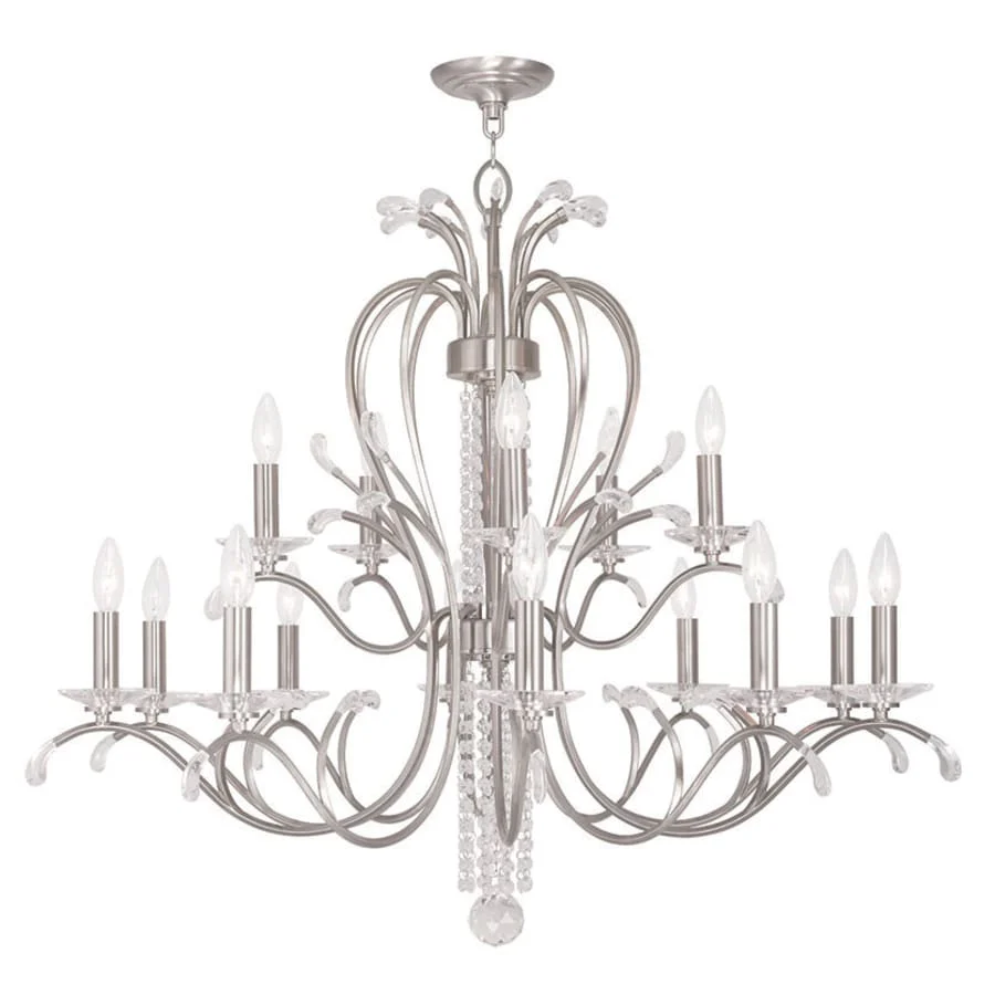 Livex Lighting Serafina 15 Light 2 Tier Crystal Candle Style Chandelier - Image 1