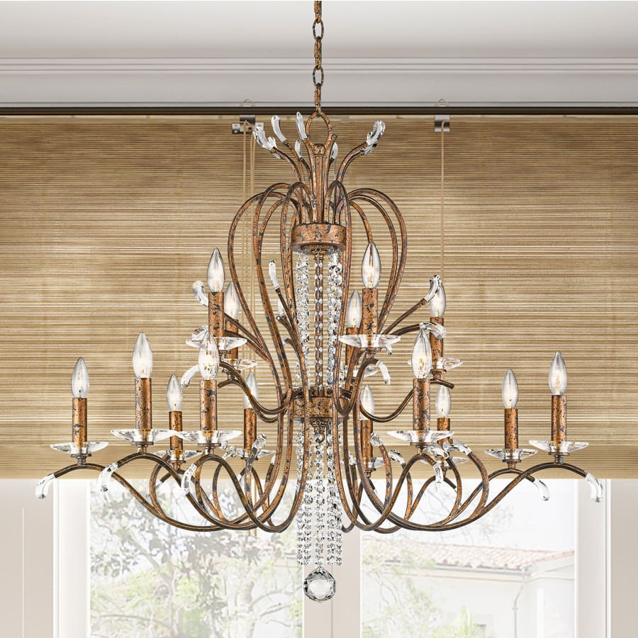 Livex Lighting Serafina 15 Light 2 Tier Crystal Candle Style Chandelier - Image 3