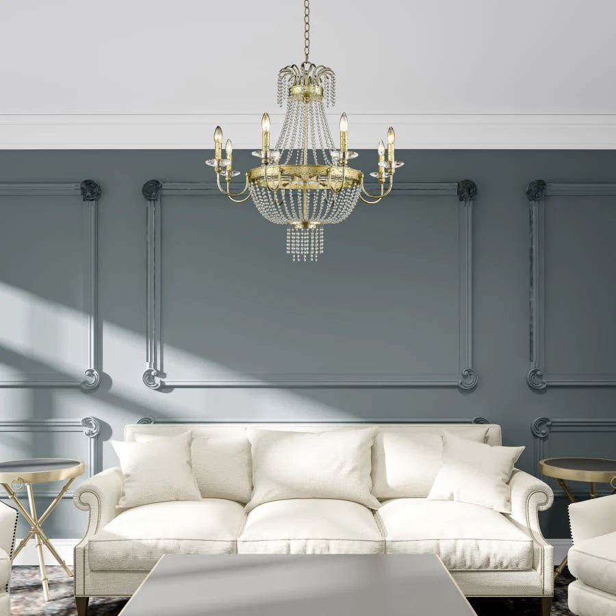 Livex Lighting Valentina 8 Light 1 Tier Chandelier - Image 2