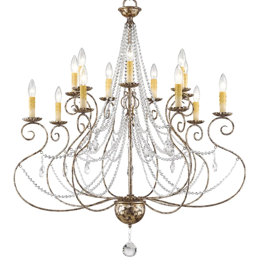 Livex Lighting Isabella 14 Light 2 Tier Chandelier - Image 1