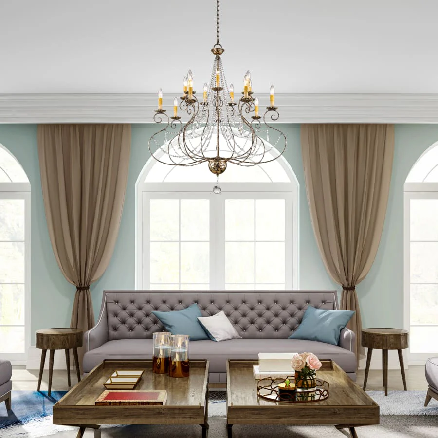Livex Lighting Isabella 14 Light 2 Tier Chandelier - Image 2