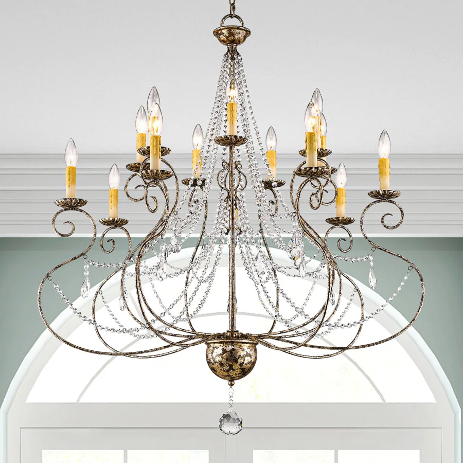 Livex Lighting Isabella 14 Light 2 Tier Chandelier - Image 3