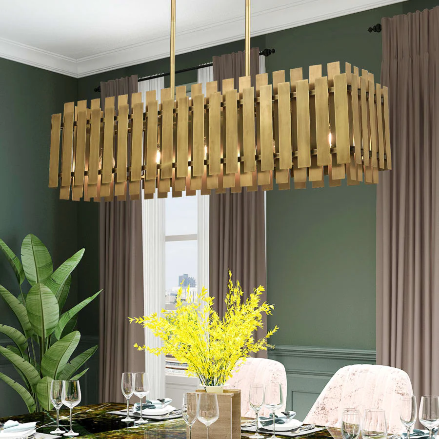 Livex Lighting Greenwich 5 Light 42" Wide Linear Chandelier - Image 3