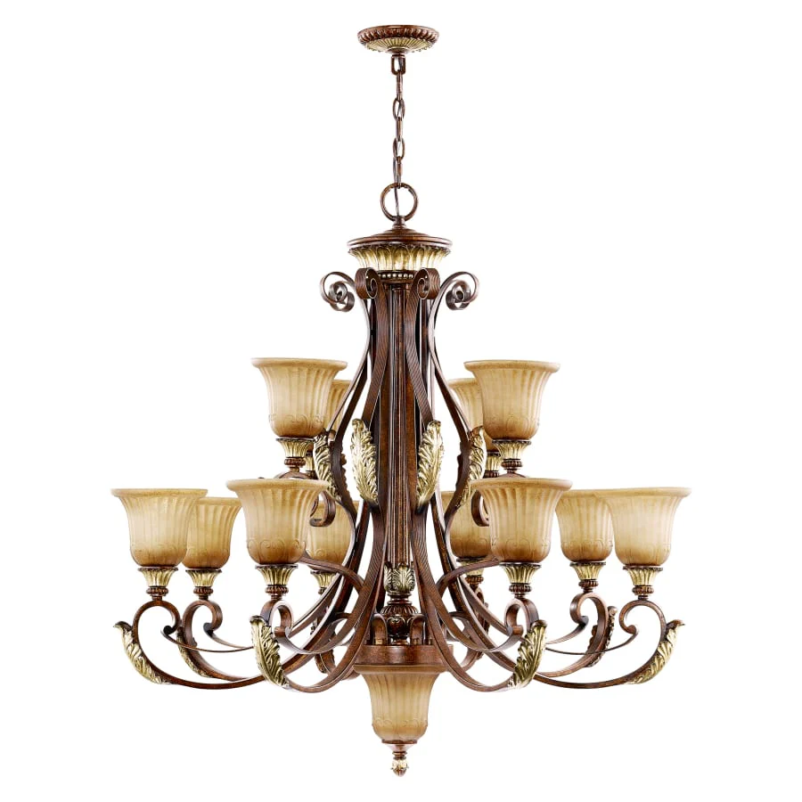 Livex Lighting Villa Verona 12 Light 2 Tier Chandelier - Image 3