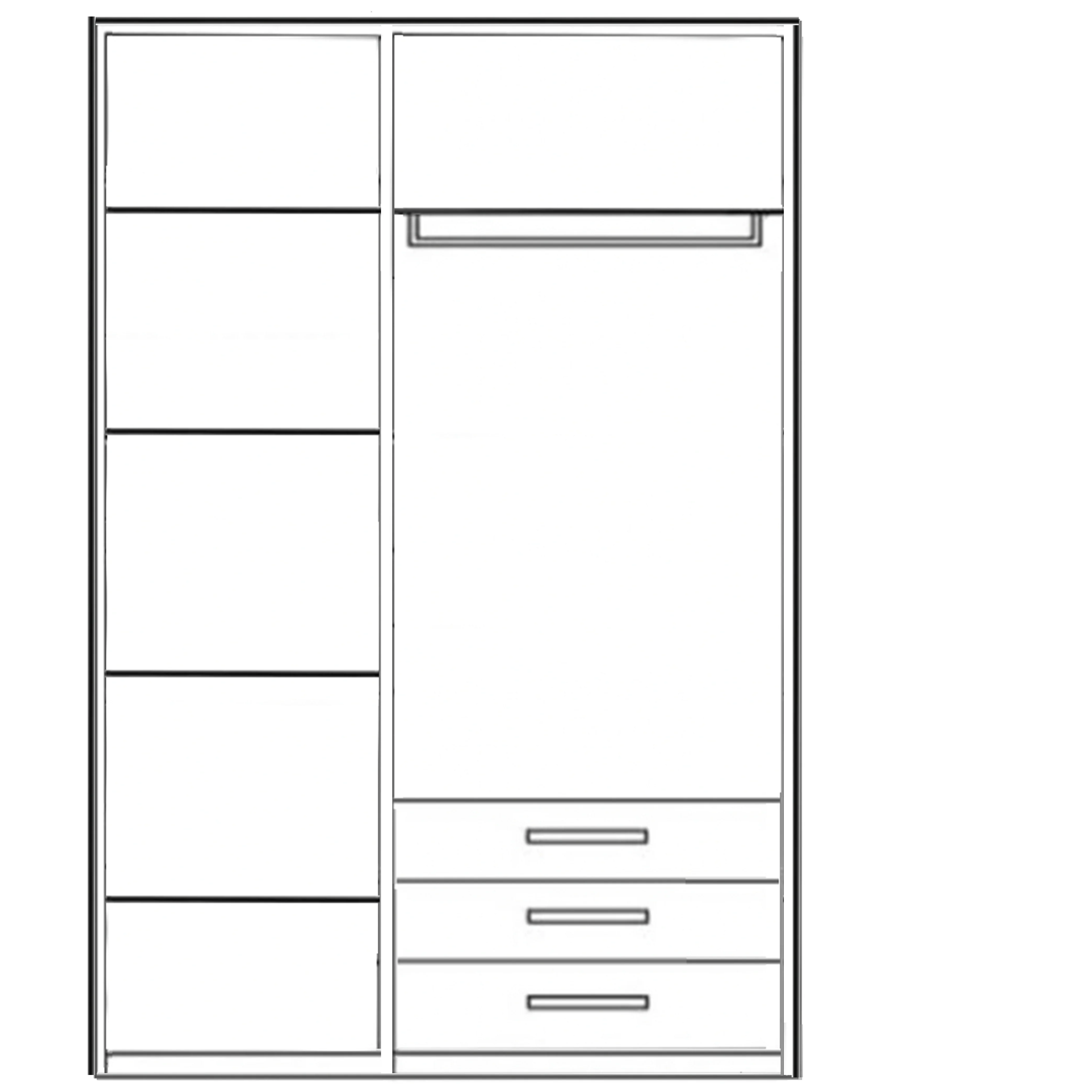 دولاب 100×185سم - LOG148 - Image 2