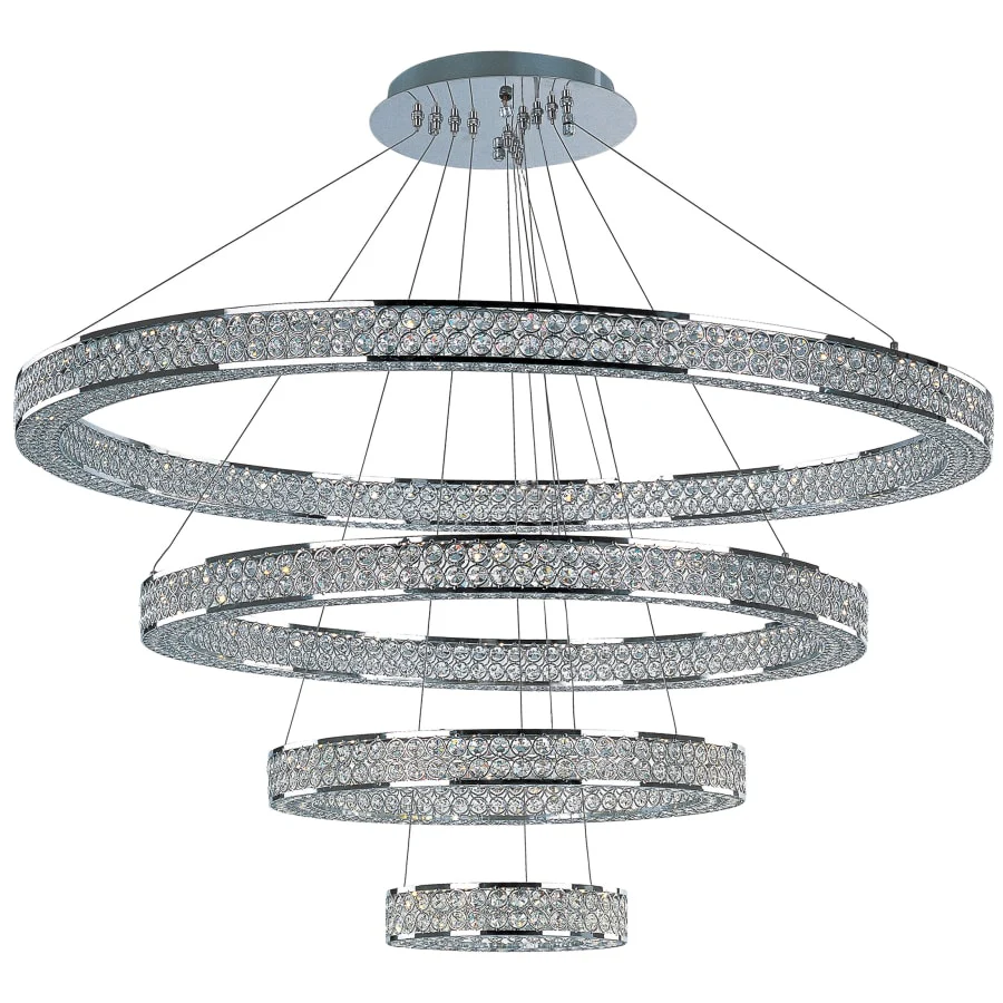 Maxim Eternity 40" Adjustable Ring LED Crystal Pendant - Image 1