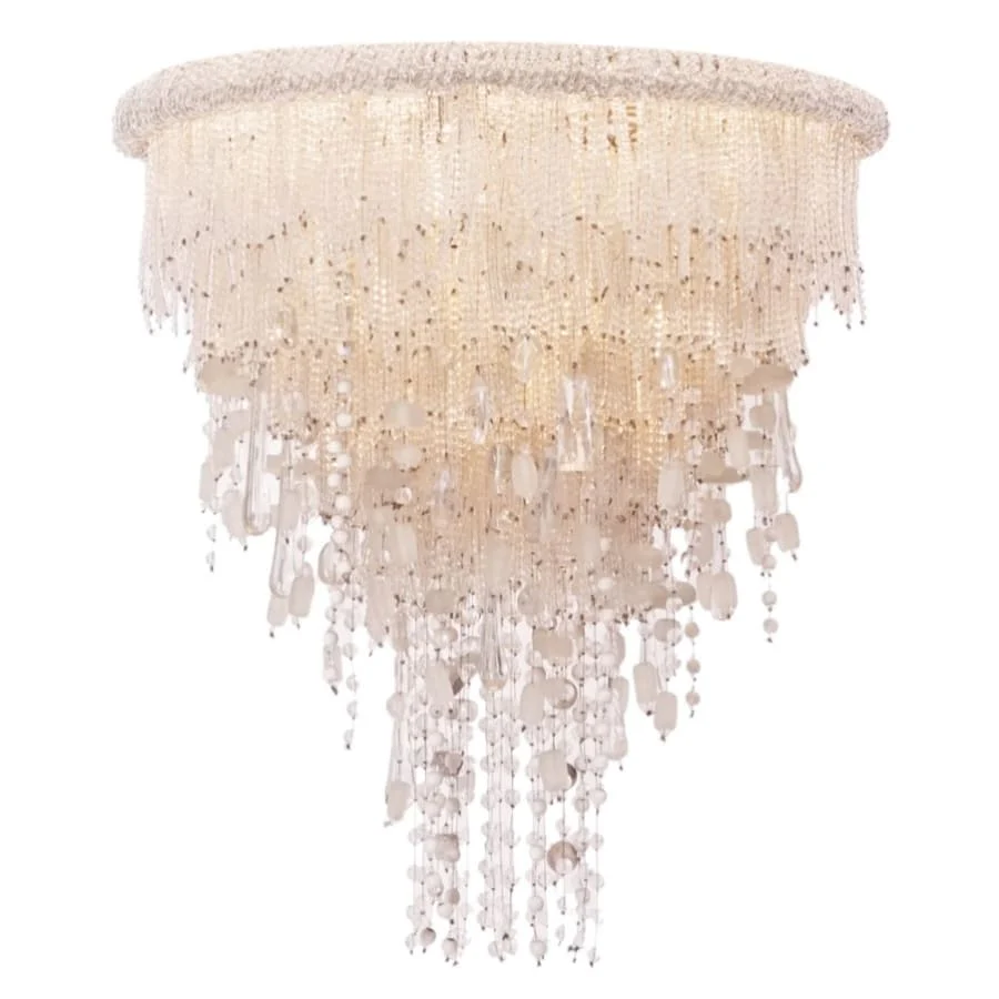 Metropolitan Crystal Reign 6 Light 30" Wide Flush Mount Waterfall Ceiling Fixture - Image 1