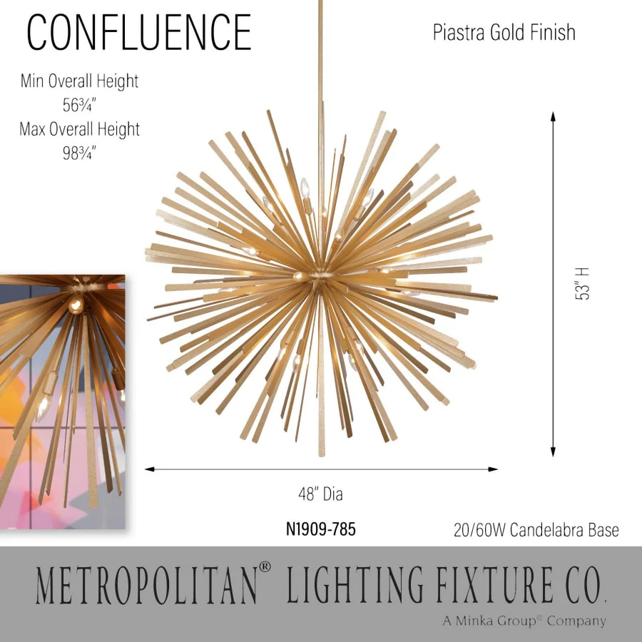 Metropolitan Confluence 20 Light 48" Wide Pendant - Image 3