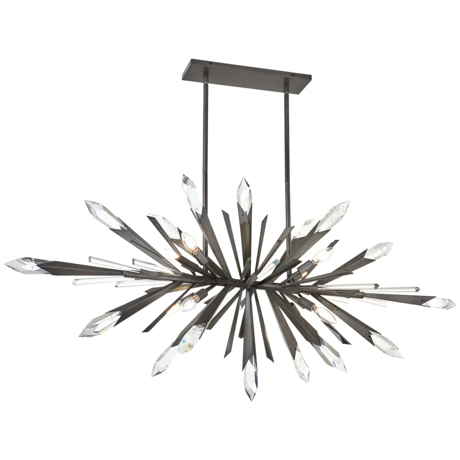 Metropolitan Elsa 8 Light 58" Wide Crystal Linear Chandelier - Image 1