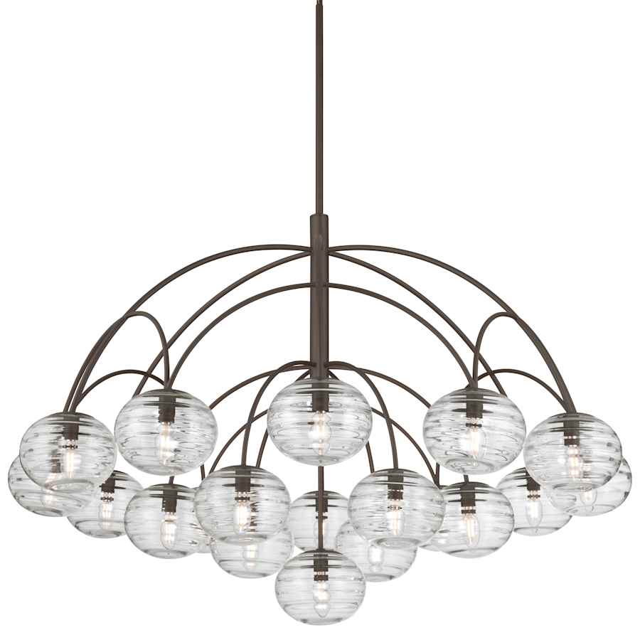 Metropolitan Lenora 19 Light 48" Wide Chandelier with Clear, Water Glass Shades - Image 1
