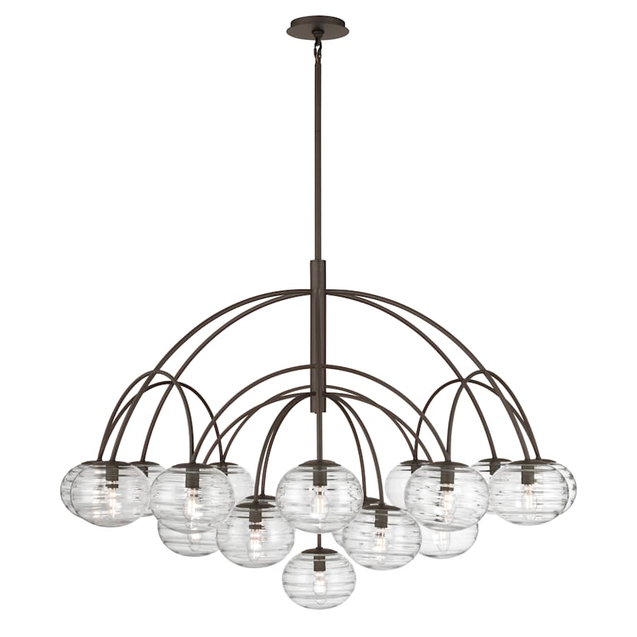 Metropolitan Lenora 19 Light 48" Wide Chandelier with Clear, Water Glass Shades - Image 2