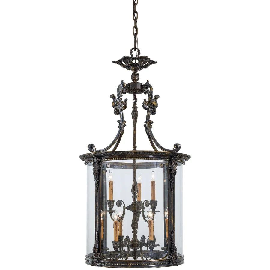 Metropolitan 9 Light 27" Wide Large Single Foyer Pendant with Glass Shade from the Metropolitan Family Collection - Image 1