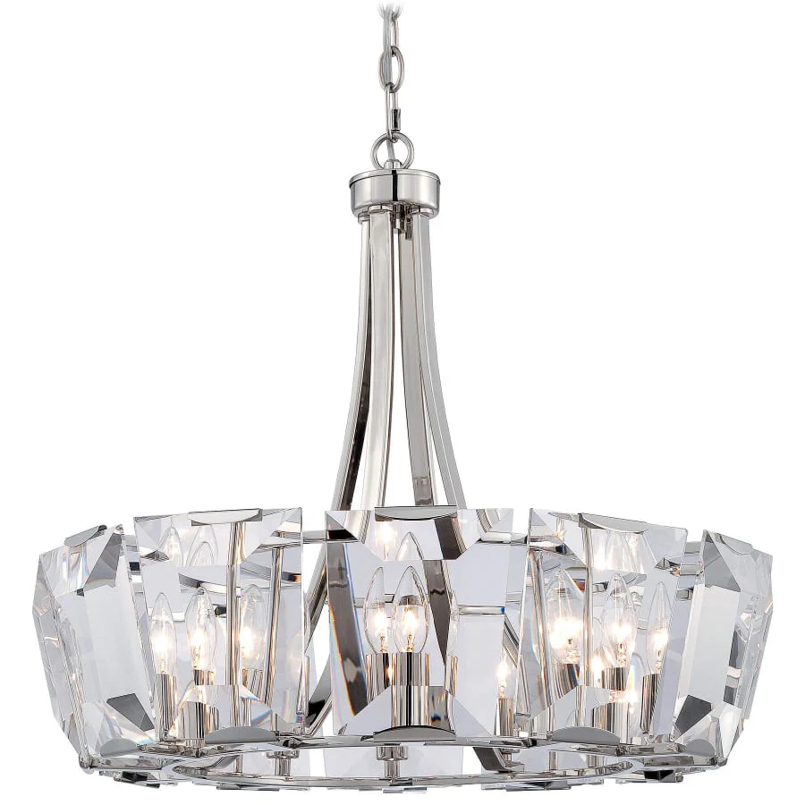 Metropolitan 12 Light 1 Tier Crystal Drum Chandelier from the Castle Aurora Collection - Image 1