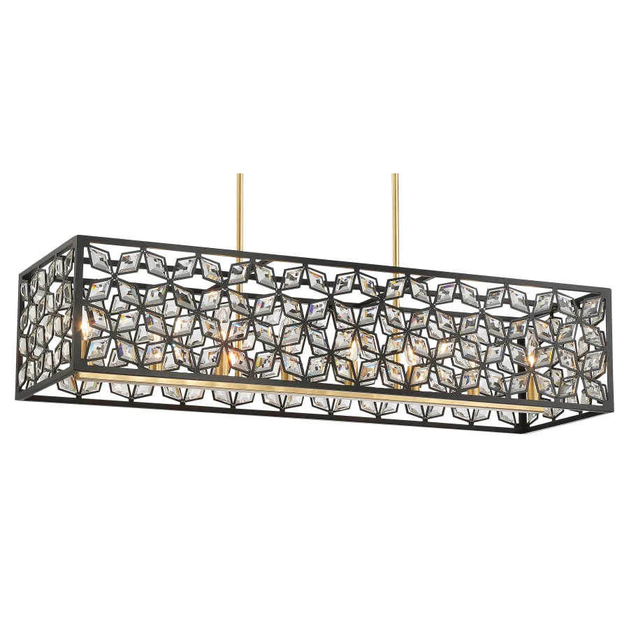 Metropolitan Brookcrest 8 Light 39" Wide Crystal Linear Chandelier - Image 1