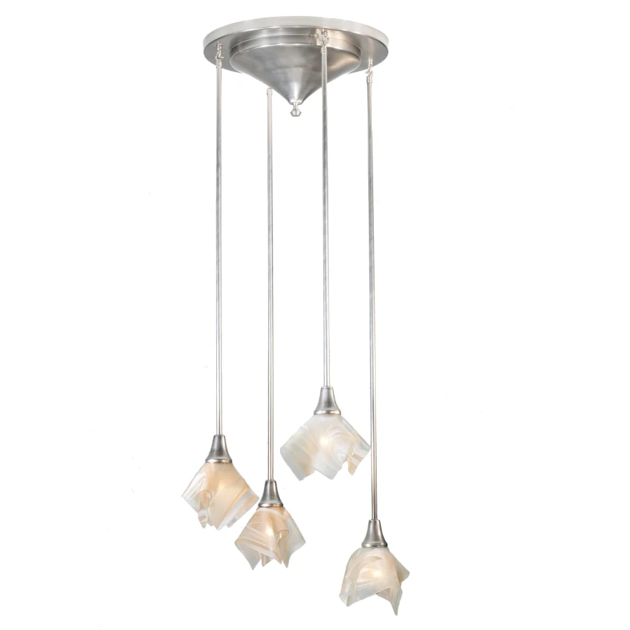 Meyda Tiffany 24" W Blush Swirl Handkerchief 4 Light Shower Flush Mount Ceiling Fixture - Image 1