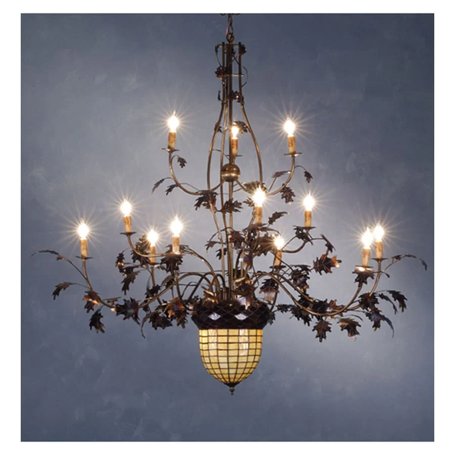 Meyda Tiffany 63" W Greenbriar Oak 12 Arm Chandelier - Image 1