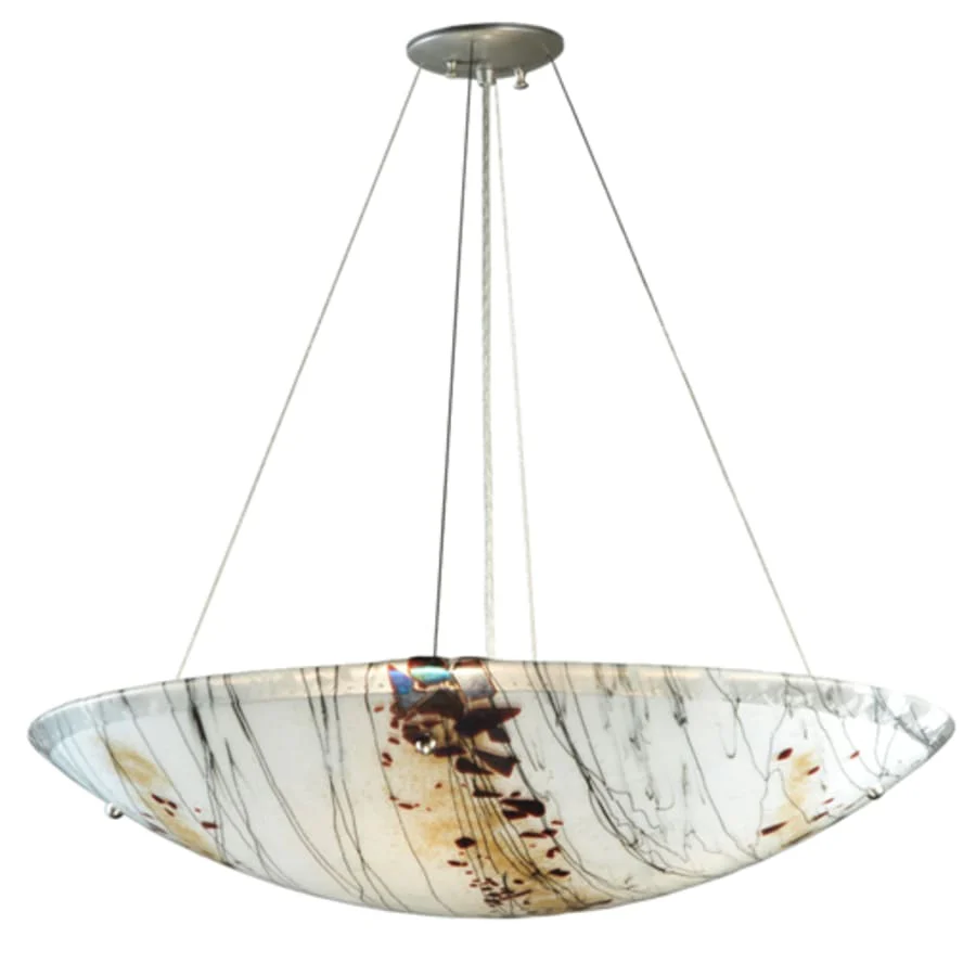 Meyda Tiffany 30" W Ramoscelli Fused Glass Inverted Pendant - Image 1