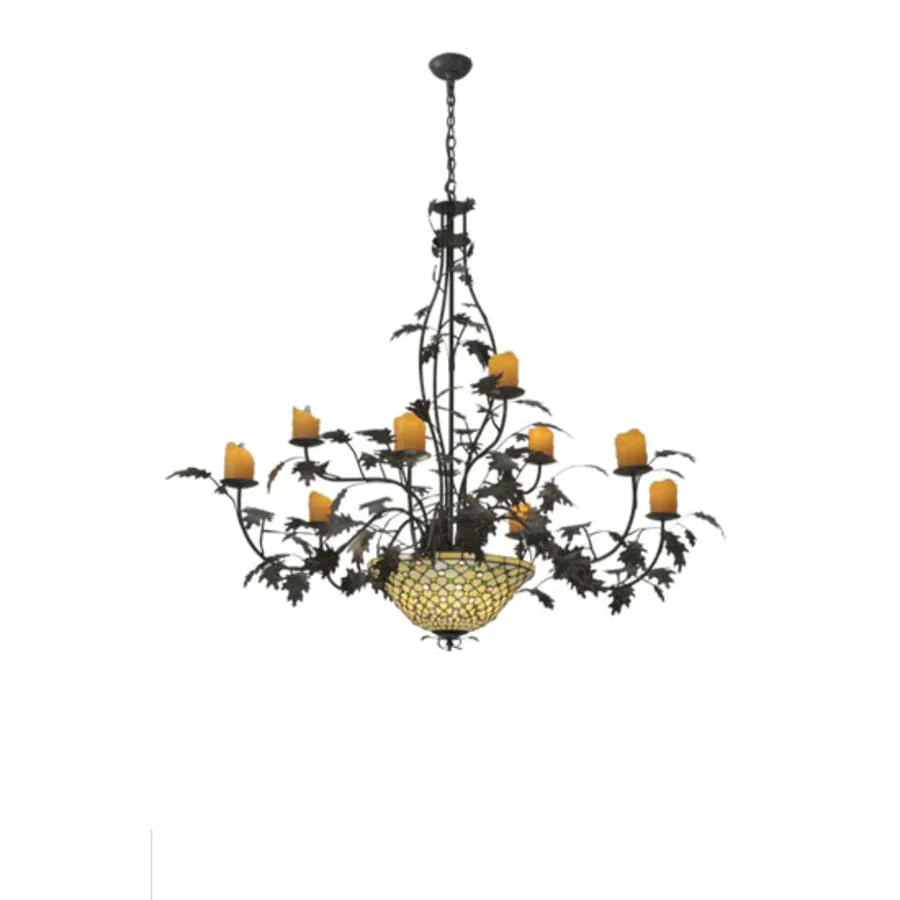 Meyda Tiffany Diamond and Jewel 9 Light 63" Wide Pillar Candle Style Chandelier - Image 2