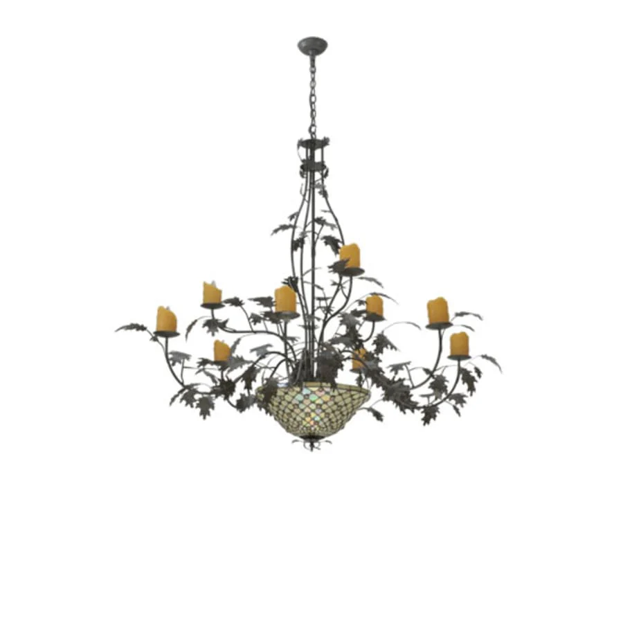Meyda Tiffany Diamond and Jewel 9 Light 63" Wide Pillar Candle Style Chandelier - Image 3