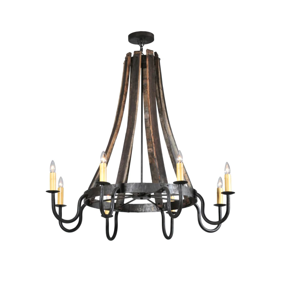 Meyda Tiffany 43" W Barrel Stave 8 Light Chandelier - Image 1