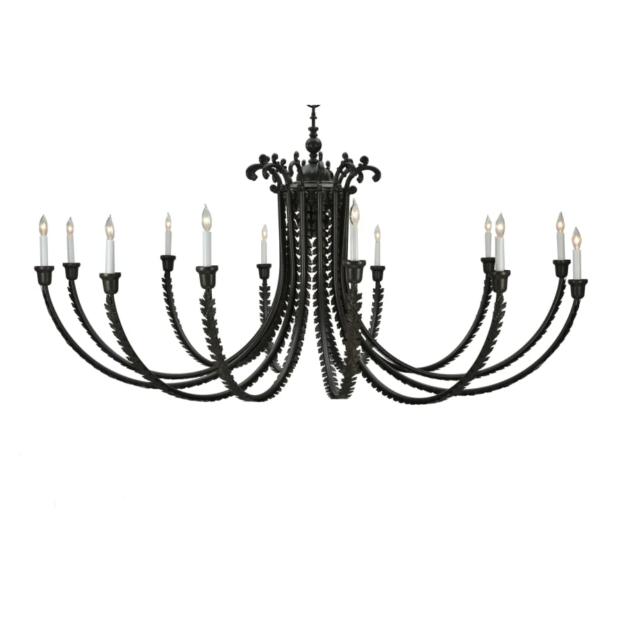 Meyda Tiffany 80" W Oak Bough 12 Light Chandelier - Image 1