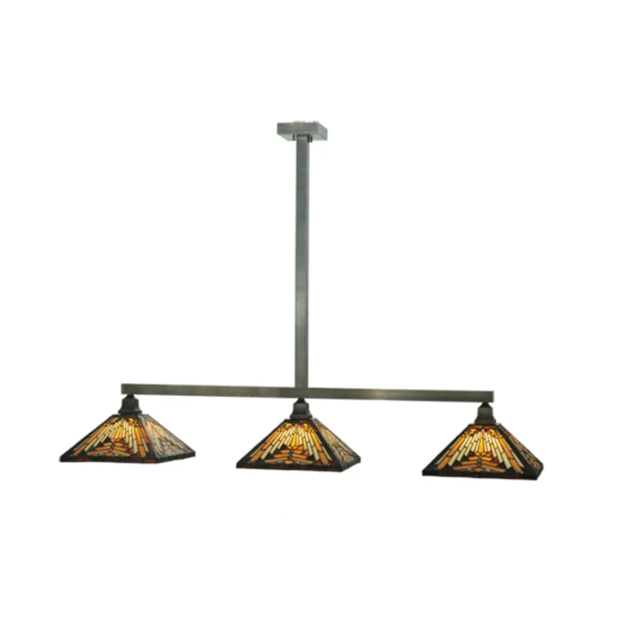Meyda Tiffany Mission 3 Light 63″ Wide Linear Pendant