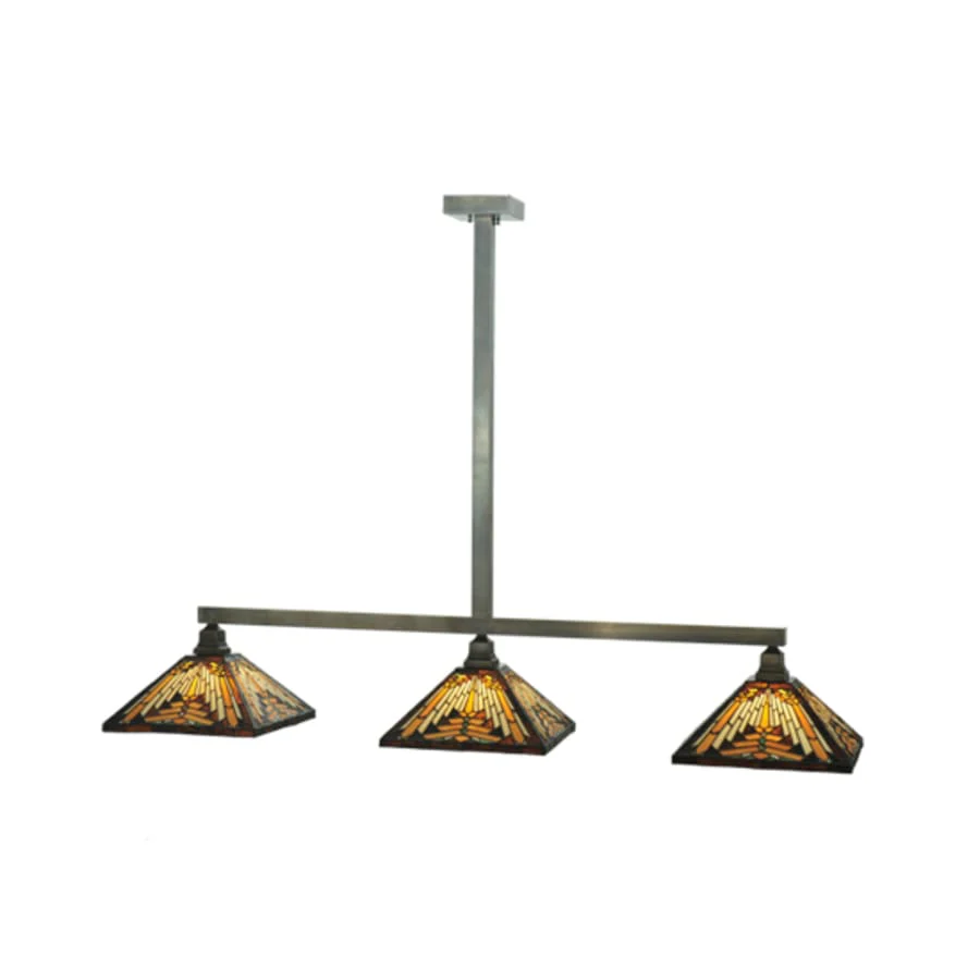 Meyda Tiffany Mission 3 Light 63" Wide Linear Pendant - Image 3