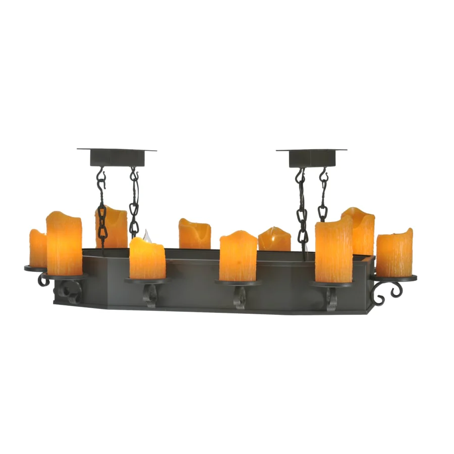 Meyda Tiffany 48" L Carpathian 10 Light Oblong Chandelier - Image 1