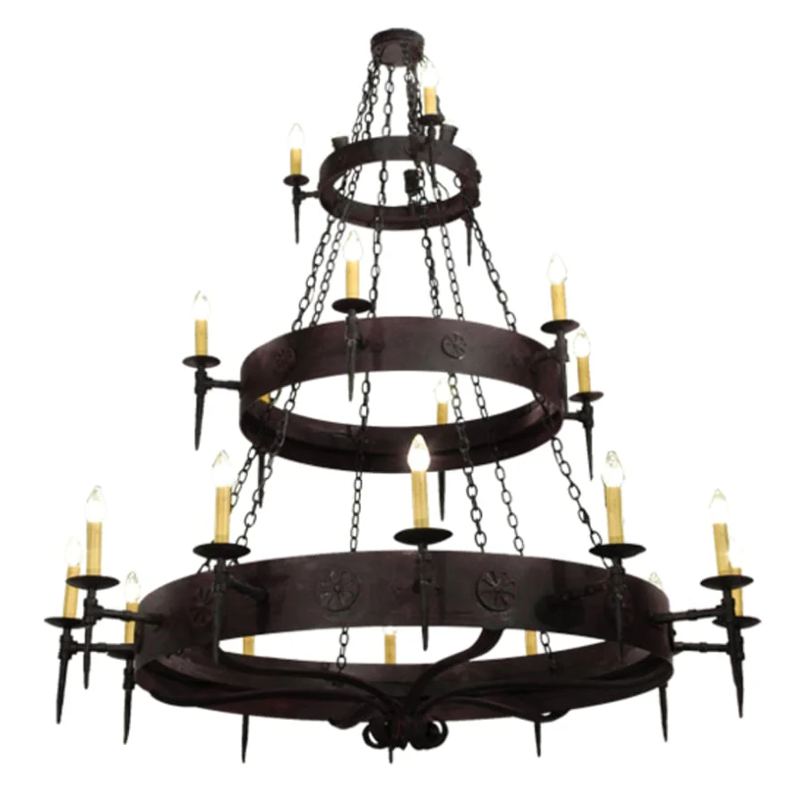 Meyda Tiffany Warwick 21 Light 72" Wide Taper Candle Style Chandelier - Dark Roast Finish - Image 1