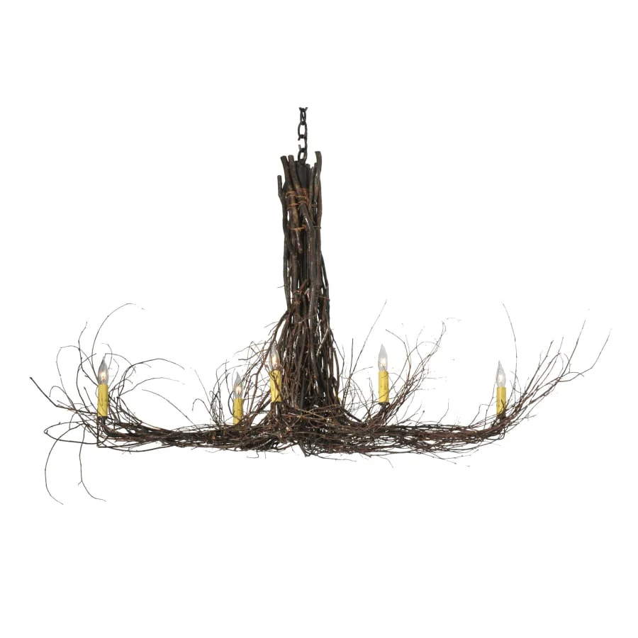 Meyda Tiffany 48" L Twigs 6 Light Chandelier - Image 1