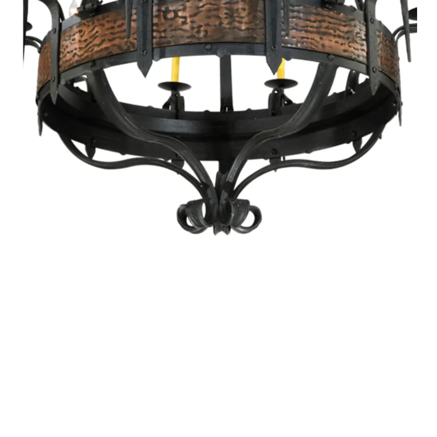 Meyda Tiffany Costello 20 Light 48" Wide Taper Candle Style Chandelier - Wrought Iron Finish - Image 3